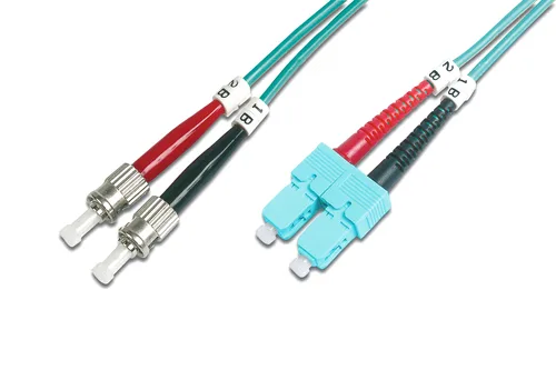 Fiber Optic Multimode Patch Cord, OM 3, ST / SC