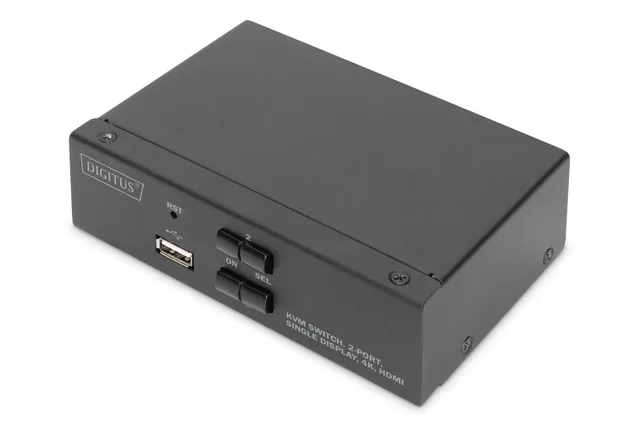 Digitus KVM Switch, 2 Port, Single Display, 4K, HDMI®