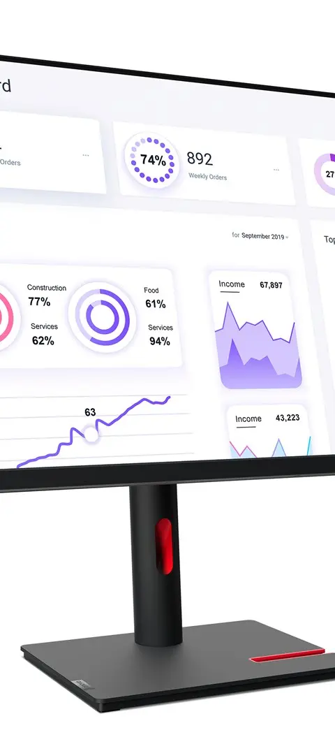 Lenovo ThinkVision T32p-30 computer monitor 80 cm (31.5") 3840 x 2160 pixels 4K Ultra HD LED Black