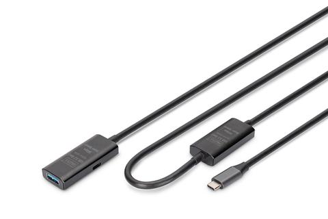 Digitus Active USB 3.2 Gen1 5G extension cable, USB-C - USB-A, 10m