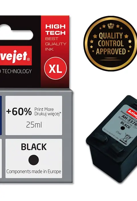 Activejet AH-337R ink (replacement for HP 337 C9364EE; Premium; 25 ml; black)