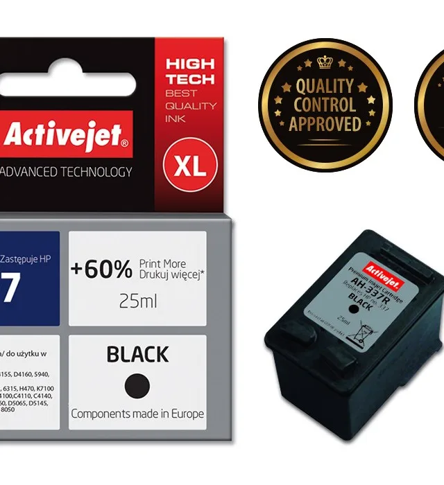 Activejet AH-337R ink (replacement for HP 337 C9364EE; Premium; 25 ml; black)
