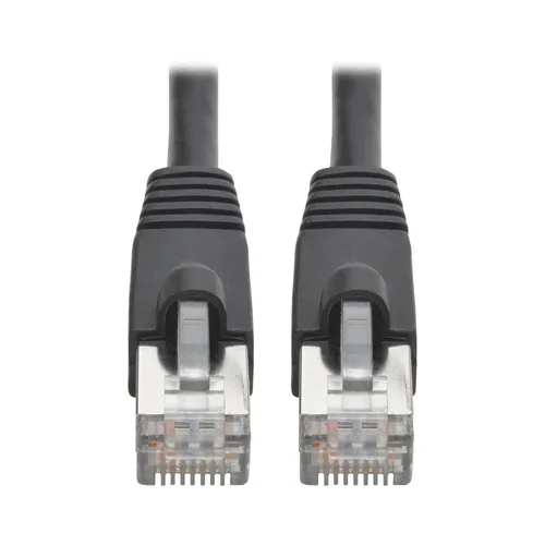 Tripp Lite N262-001-BK Cat6a 10G Snagless Shielded STP Ethernet Cable (RJ45 M/M), PoE, Black, 1 ft. (0.31 m)
