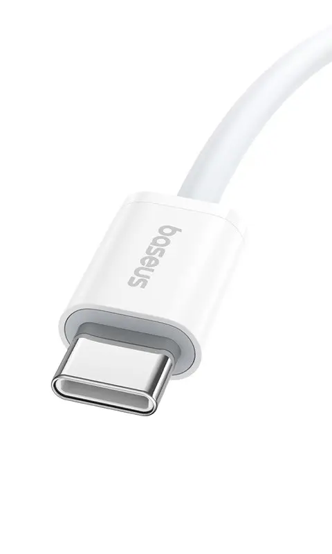 Baseus Superior USB cable USB 2.0 1 m USB C 480 Gbit/s 30 W White