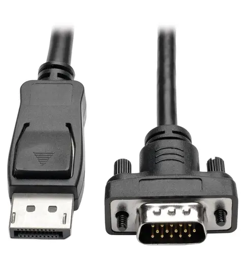 Tripp Lite P581-010-VGA-V2 DisplayPort 1.2 to VGA Active Adapter Cable (DP with Latches to HD15 M/M), 10 ft. (3.1 m)