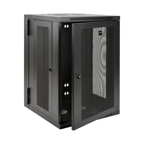 Tripp Lite SRW18USDP SmartRack 18U UPS-Depth Wall-Mount Half-Height Rack Enclosure, Hinged Back