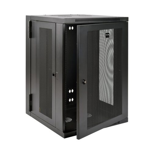 Tripp Lite SRW18USDP SmartRack 18U UPS-Depth Wall-Mount Half-Height Rack Enclosure, Hinged Back