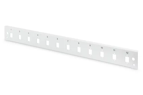 Fiber Optic Splice Box Front Panel, quick lock, 12x LC DX, SC SX, E2000 SX