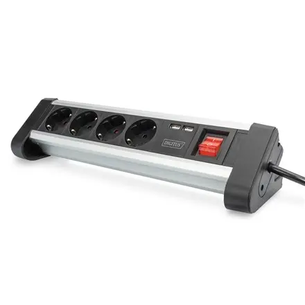 Digitus 4-WAY POWER STRIP WITH 2X USB - ON/OFF Switch