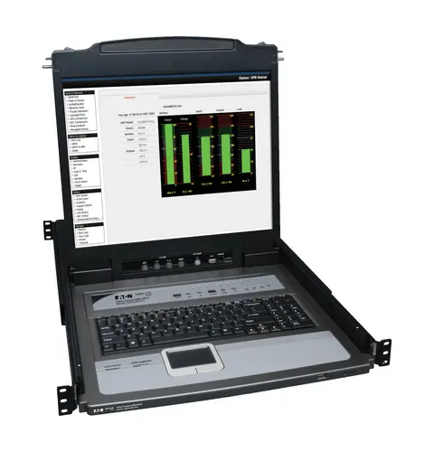 Tripp Lite B020-U08-19-K NetDirector 8-Port 1U Rack-Mount Console KVM Switch with 19-in. LCD + 8 PS2/USB Combo Cables