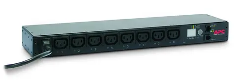 APC NetShelter Switched Rack PDU, 1U, 1PH, 2.3kW 230V 10A or 2.5kW 208V 12A, 8 C13 outlets, C14 cord