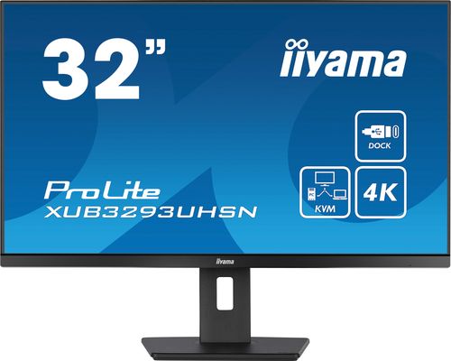 iiyama ProLite XUB3293UHSN-B5-STD computer monitor 80 cm (31.5") 3840 x 2160 pixels 4K Ultra HD LCD Black
