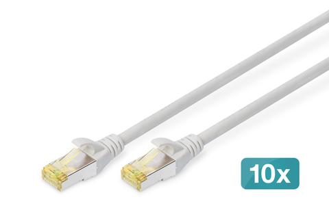 Digitus CAT 6A S/FTP patch cable, 10 pieces
