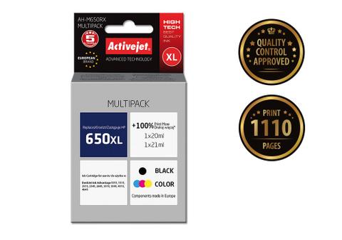Activejet AH-650RX ink (replacement for HP 650 CZ101AE/CZ102AE; Premium; 1 x 20 ml, 1 x 21 ml; black, color)