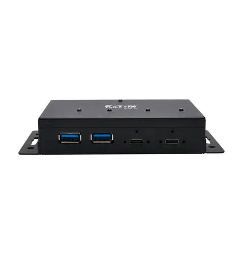 Tripp Lite U460-2A2C-IND Industrial 4-Port USB-C Hub - USB 3.x Gen 2 (10Gbps), 2x USB-A & 2x USB-C Ports, 15 kV ESD Immunity