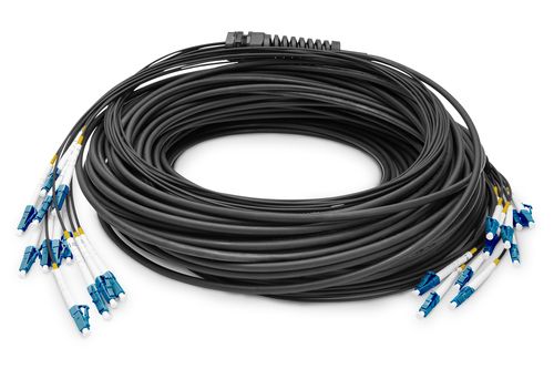 Digitus Pre-assembled Fiberglass Universal Breakout Cable, Single Mode OS2, 12 Fibers, LC/UPC - LC/UPC