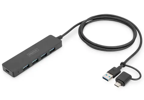 Digitus USB 3.0 Hub 4-Port, Slim Line