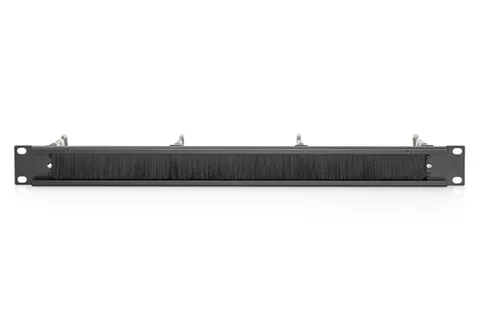 Digitus Cable Management Panel with Steel Rings and Brush Strip for 482.6 mm (19") Cabinets, 1U