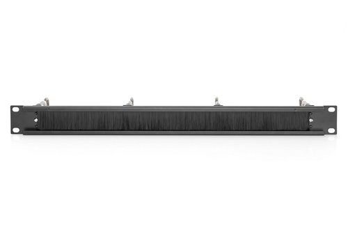 Digitus Cable Management Panel with Steel Rings and Brush Strip for 482.6 mm (19") Cabinets, 1U