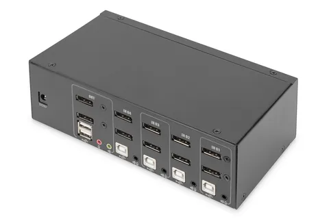 Digitus KVM Switch, 4 Port, Dual Display, 4K, DisplayPort®