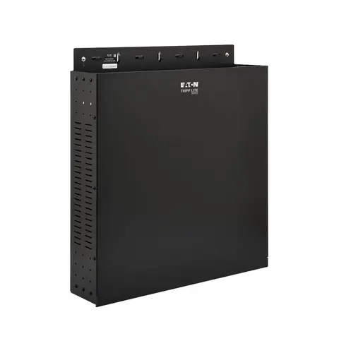 Tripp Lite SRWO2UBRKT SmartRack 2U Low-Profile Vertical-Mount Vented Wall-Mount Mini Rack Enclosure, Black