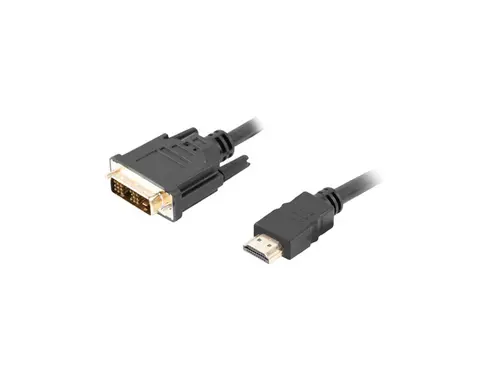 Lanberg CA-HDDV-10CC-0005-BK video cable adapter 0.5 m HDMI Type A (Standard) DVI-D Black