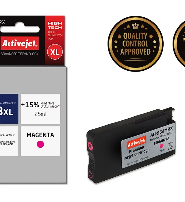 Activejet AH-953MRX ink (replacement for HP 953XL F6U17AE; Premium; 25 ml; magenta)