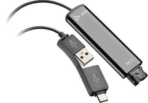 HP Poly DA75 USB to QD Black Adapter TAA