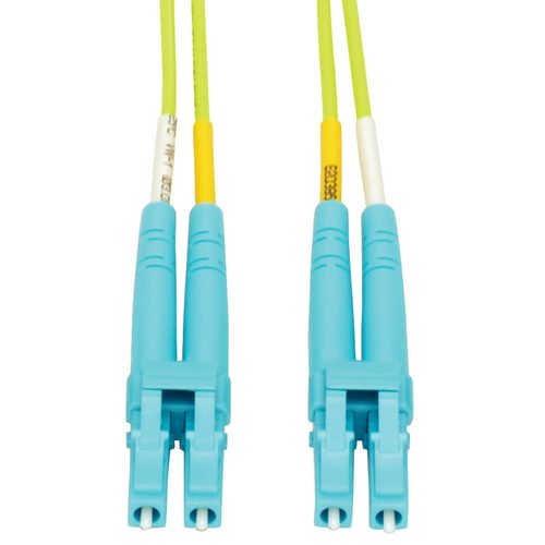 Tripp Lite N820-01M-OM5 LC to LC Multimode Duplex Fiber Optics Patch Cable, 1 Meter - 100Gb, 50/125, OM5, LC/LC, Lime Green