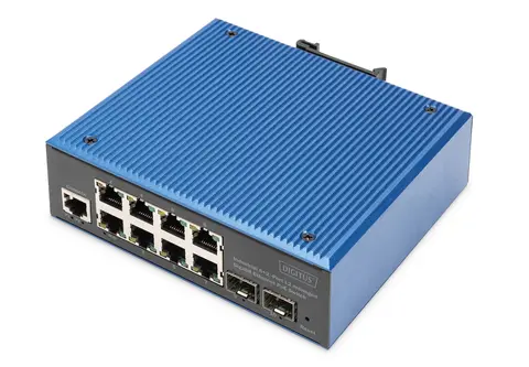 Digitus Industrial 8+2 port L2 managed Gigabit Ethernet PoE switch