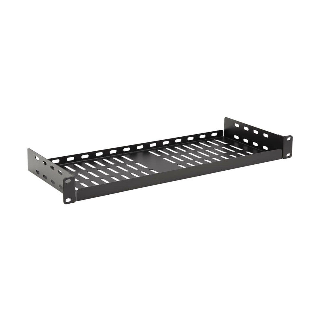 Tripp Lite SRSHELF2P1USHRT SmartRack Cantilever Fixed Steel Rack Shelf - 1U, Vented, 7 in. (17.8 cm) Deep, Holds up to 40 lb. (18 kg)