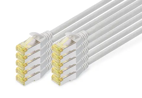 Digitus CAT 6A S/FTP patch cable, 10 pieces