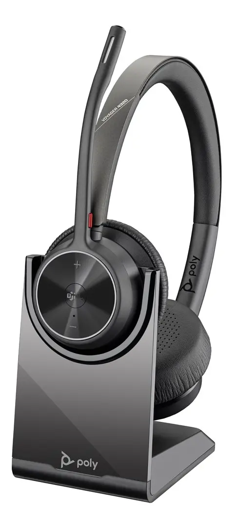 HP Poly Voyager 4320-M Microsoft Teams Certified Headset +BT700 dongle +Charging Stand