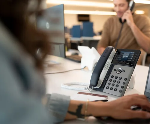 HP Poly Edge E300 IP Phone and PoE-enabled