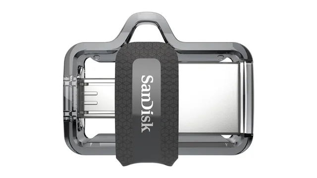SanDisk Ultra Dual m3.0 USB flash drive 256 GB USB Type-A / Micro-USB 3.2 Gen 1 (3.1 Gen 1) Black, Silver, Transparent