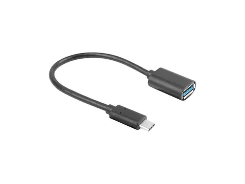 Lanberg AD-UC-UA-04 USB cable USB 3.2 Gen 1 (3.1 Gen 1) 0.15 m USB A USB C 5 Gbit/s Black