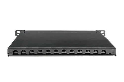 Digitus CAT 6A Slim Patch Panel, shielded, 12-port, 0.5 U, 10", black