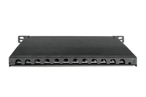 Digitus CAT 6A Slim Patch Panel, shielded, 12-port, 0.5 U, 10", black
