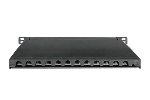 Digitus CAT 6A Slim Patch Panel, shielded, 12-port, 0.5 U, 10", black