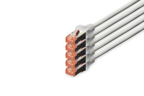 Digitus CAT 6 S/FTP patch cable, 5 pieces