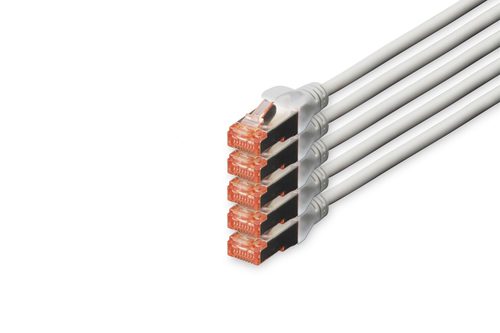 Digitus CAT 6 S/FTP patch cable, 5 pieces