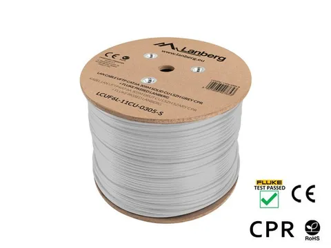 Lanberg LCUF6L-11CU-0305-S networking cable Grey 305 m Cat6a U/FTP (STP)