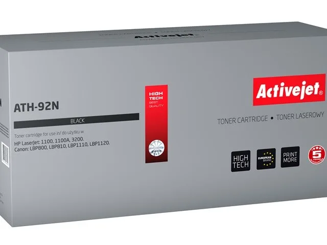Activejet ATH-92N toner (replacement for HP 92A C4092A, Canon EP-22; Supreme; 3100 pages; black)