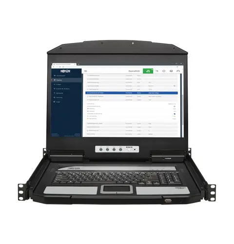 Tripp Lite B021-SWHD-K 1U Rack-Mount Short-Depth HDMI KVM Console KVM Switch with 18.5 in. LCD