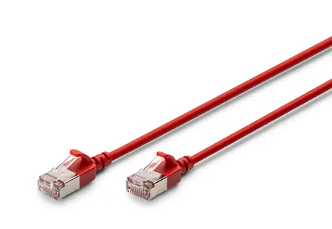 Digitus CAT 6A F-FTP Slim patch cord, 1.5m, red