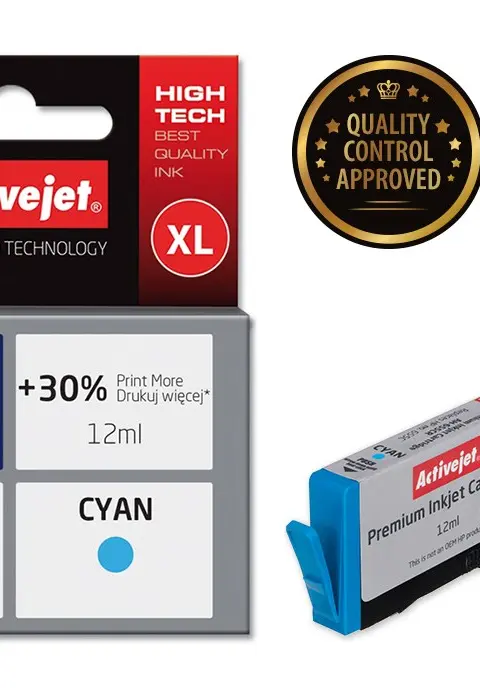 Activejet AH-655CR ink (replacement for HP 655 CZ110AE; Premium; 12 ml; cyan)