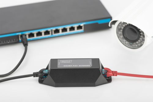 Digitus Gigabit Ethernet PoE+ Repeater, 802.3at, 22 W