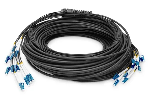 Digitus Pre-assembled Fiberglass Universal Breakout Cable, Single Mode OS2, 12 Fibers, LC/UPC - LC/UPC