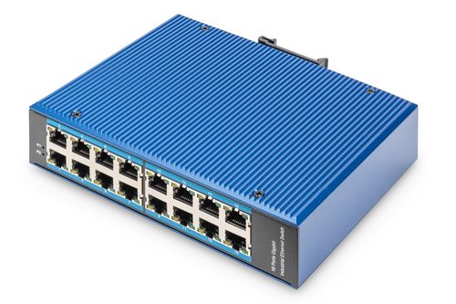 Digitus 16 Port Gigabit Ethernet Network Switch, Industrial, Unmanaged