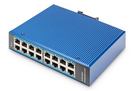 Digitus 16 Port Gigabit Ethernet Network Switch, Industrial, Unmanaged